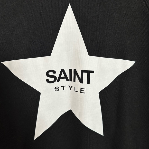 New ELL AND EMM Saint Style Crewneck Sweatshirt Long Sleeve Black - Picture 3 of 10